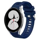 For Samsung Galaxy Watch4 40mm 20mm Twill Solid Color Silicone Watch Band(Midnight Blue) - 1