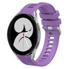 For Samsung Galaxy Watch4 40mm 20mm Twill Solid Color Silicone Watch Band(Purple) - 1