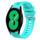 For Samsung Galaxy Watch4 44mm 20mm Twill Solid Color Silicone Watch Band(Water Duck) - 1