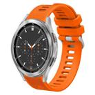 For Samsung Galaxy Watch4 Classic 46mm 20mm Twill Solid Color Silicone Watch Band(Orange) - 1