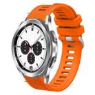 For Samsung Galaxy Watch4 Classic 42mm 20mm Twill Solid Color Silicone Watch Band(Orange) - 1