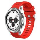 For Samsung Galaxy Watch4 Classic 42mm 20mm Twill Solid Color Silicone Watch Band(Red) - 1