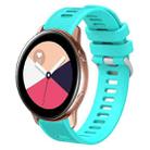 For Samsung Galaxy Watch Active 2 20mm Twill Solid Color Silicone Watch Band(Water Duck) - 1