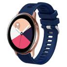 For Samsung Galaxy Watch Active 2 20mm Twill Solid Color Silicone Watch Band(Midnight Blue) - 1