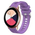 For Samsung Galaxy Watch Active 2 20mm Twill Solid Color Silicone Watch Band(Purple) - 1