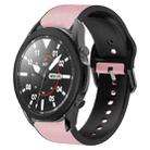 For Samsung Galaxy Watch 5 Pro 45mm 20mm Silicone Adhesive Leather Watch Band(Pink) - 1