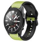 For Samsung Galaxy Watch 5 Pro 45mm 20mm Silicone Adhesive Leather Watch Band(Lime Color) - 1