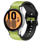 For Samsung Galaxy Watch 4 40mm 20mm Silicone Adhesive Leather Watch Band(Lime Color) - 1