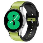 For Samsung Galaxy Watch 4 44mm 20mm Silicone Adhesive Leather Watch Band(Lime Color) - 1