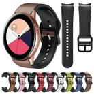For Samsung Galaxy Watch Active 2 20mm Silicone Adhesive Leather Watch Band(Burgundy) - 3
