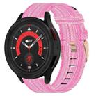For Samsung Galaxy Watch5 44mm 20mm Nylon Woven Watch Band(Pink) - 1