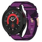 For Samsung Galaxy Watch5 44mm 20mm Nylon Woven Watch Band(Purple) - 1