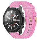 For Samsung Galaxy Watch5 Pro 45mm 20mm Nylon Woven Watch Band(Pink) - 1