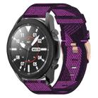 For Samsung Galaxy Watch5 Pro 45mm 20mm Nylon Woven Watch Band(Purple) - 1