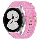 For Samsung Galaxy Watch4 40mm 20mm Nylon Woven Watch Band(Pink) - 1