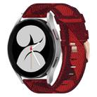 For Samsung Galaxy Watch4 40mm 20mm Nylon Woven Watch Band(Red) - 1