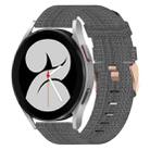 For Samsung Galaxy Watch4 40mm 20mm Nylon Woven Watch Band(Dark Grey) - 1