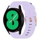 For Samsung Galaxy Watch4 44mm 20mm Nylon Woven Watch Band(Light Purple) - 1