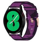 For Samsung Galaxy Watch4 44mm 20mm Nylon Woven Watch Band(Purple) - 1