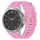 For Samsung Galaxy Watch4 Classic 46mm 20mm Nylon Woven Watch Band(Pink) - 1