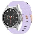 For Samsung Galaxy Watch4 Classic 46mm 20mm Nylon Woven Watch Band(Light Purple) - 1