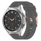 For Samsung Galaxy Watch4 Classic 46mm 20mm Nylon Woven Watch Band(Dark Grey) - 1