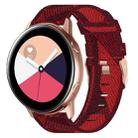 For Samsung Galaxy Watch Active 2 20mm Nylon Woven Watch Band(Red) - 1