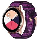 For Samsung Galaxy Watch Active 2 20mm Nylon Woven Watch Band(Purple) - 1