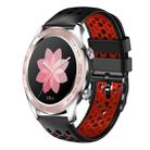 For Honor Watch Dream 22mm Two-Color Breathable Silicone Watch Band(Black+Red) - 1