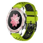For Honor Watch Dream 22mm Two-Color Breathable Silicone Watch Band(Lime+Black) - 1
