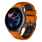 For Amazfit GTR 3 Pro 22mm Two-Color Breathable Silicone Watch Band(Orange+Black) - 1