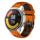 For Xiaomi MI Watch Color 2 22mm Two-Color Breathable Silicone Watch Band(Orange+Black) - 1