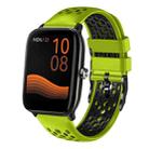 For Xiaomi Haylou GST LS09B 22mm Two-Color Breathable Silicone Watch Band(Lime+Black) - 1