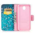 Colored Drawing Pattern Horizontal Flip Leather Case for Samsung GalaxyJ530&J5,with Holder & Card Slots & Wallet(Plum Blossom) - 1