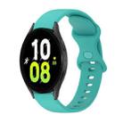 For Samsung Galaxy Watch5 44mm 20mm Butterfly Buckle Solid Color Silicone Watch Band(Water Duck) - 1