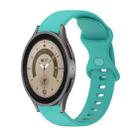 For Samsung Galaxy Watch5 Pro 45mm 20mm Butterfly Buckle Solid Color Silicone Watch Band(Water Duck) - 1