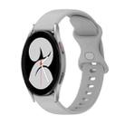 For Samsung Galaxy Watch4 40mm 20mm Butterfly Buckle Solid Color Silicone Watch Band(Rock Gray) - 1