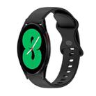 For Samsung Galaxy Watch4 44mm 20mm Butterfly Buckle Solid Color Silicone Watch Band(Black) - 1