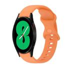 For Samsung Galaxy Watch4 44mm 20mm Butterfly Buckle Solid Color Silicone Watch Band(Orange) - 1