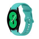 For Samsung Galaxy Watch4 44mm 20mm Butterfly Buckle Solid Color Silicone Watch Band(Water Duck) - 1