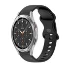 For Samsung Galaxy Watch4 Classic 46mm 20mm Butterfly Buckle Solid Color Silicone Watch Band(Black) - 1