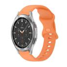 For Samsung Galaxy Watch4 Classic 46mm 20mm Butterfly Buckle Solid Color Silicone Watch Band(Orange) - 1