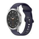 For Samsung Galaxy Watch4 Classic 46mm 20mm Butterfly Buckle Solid Color Silicone Watch Band(Dark Blue) - 1