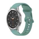 For Samsung Galaxy Watch4 Classic 46mm 20mm Butterfly Buckle Solid Color Silicone Watch Band(Green) - 1