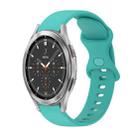 For Samsung Galaxy Watch4 Classic 46mm 20mm Butterfly Buckle Solid Color Silicone Watch Band(Water Duck) - 1