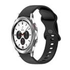 For Samsung Galaxy Watch4 Classic 42mm 20mm Butterfly Buckle Solid Color Silicone Watch Band(Black) - 1