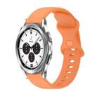 For Samsung Galaxy Watch4 Classic 42mm 20mm Butterfly Buckle Solid Color Silicone Watch Band(Orange) - 1