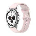 For Samsung Galaxy Watch4 Classic 42mm 20mm Butterfly Buckle Solid Color Silicone Watch Band(Sand Pink) - 1