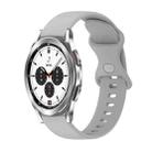 For Samsung Galaxy Watch4 Classic 42mm 20mm Butterfly Buckle Solid Color Silicone Watch Band(Rock Gray) - 1