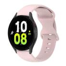 For Samsung Galaxy Watch 5 40mm 20mm Butterfly Buckle Solid Color Silicone Watch Band(Pink) - 1